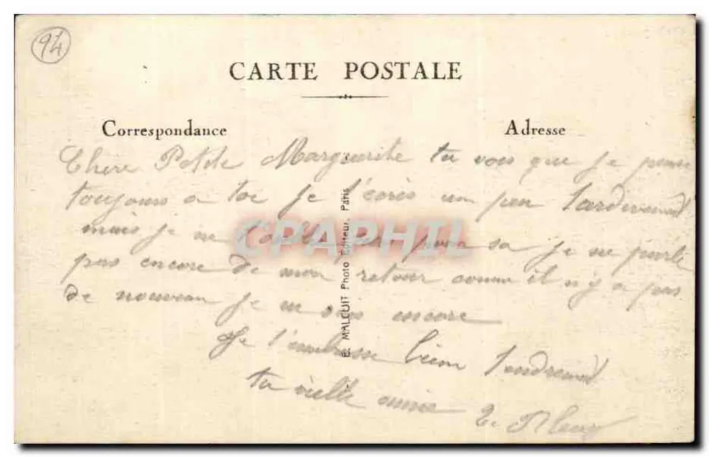 Joinville - As Margens da Marne — Vista panorâmica do ponte e da Marne, E.M. n°14 - Verso