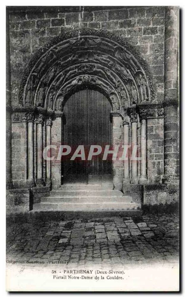 Portal Nossa Senhora da Coul dre - Parthenay (Deux-Sèvres) — Coleção Bourdeau - n° 58 - Frente