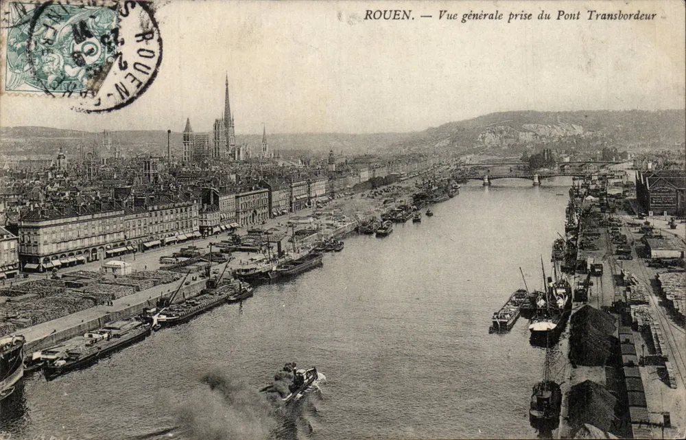 Rouen — Allgemeiner Blick vom Pont Transbordeur — Verlag unbekannt - Vorderseite
