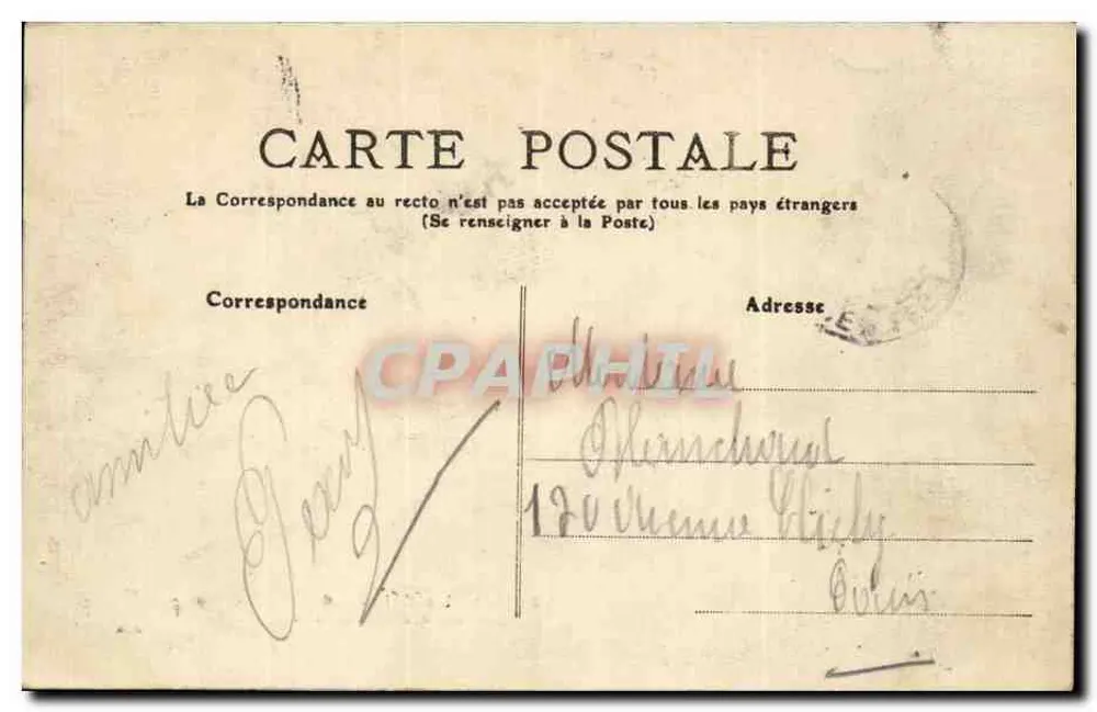 Enghien-les-Bains — Blick auf den Kleinen See im Hintergrund — F.G.C.F. n°6 - Rückseite