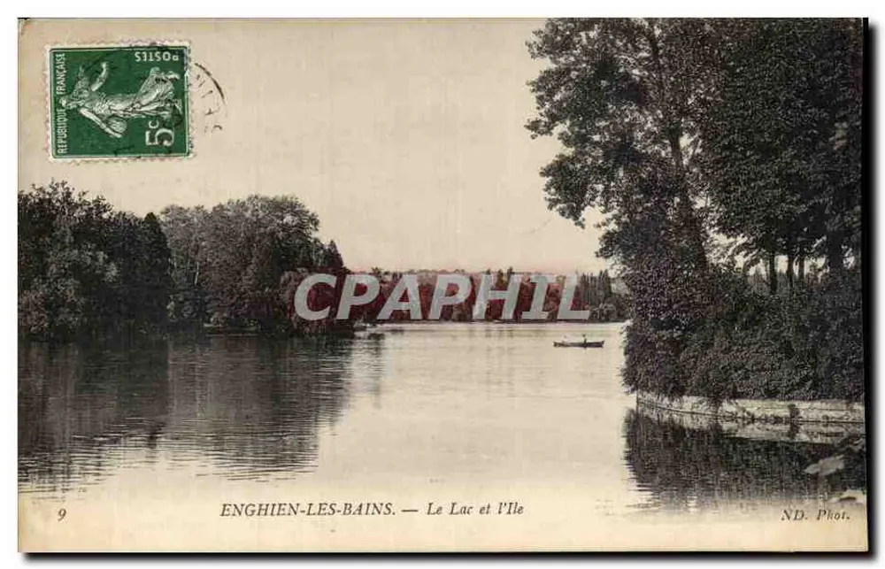 Enghien-les-Bains — Der See und die Insel — ND. Phot. - Vorderseite