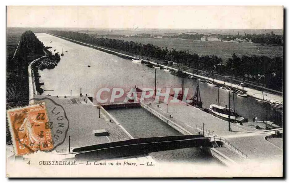 Ouistreham — Il Canale visto dalla Torre — LL. - Recto