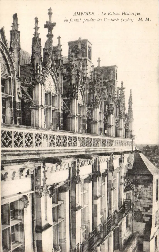 Amboise - Der historische Balkon, an dem die Verschwörer gehängt wurden (1560) - M. M. - Vorderseite