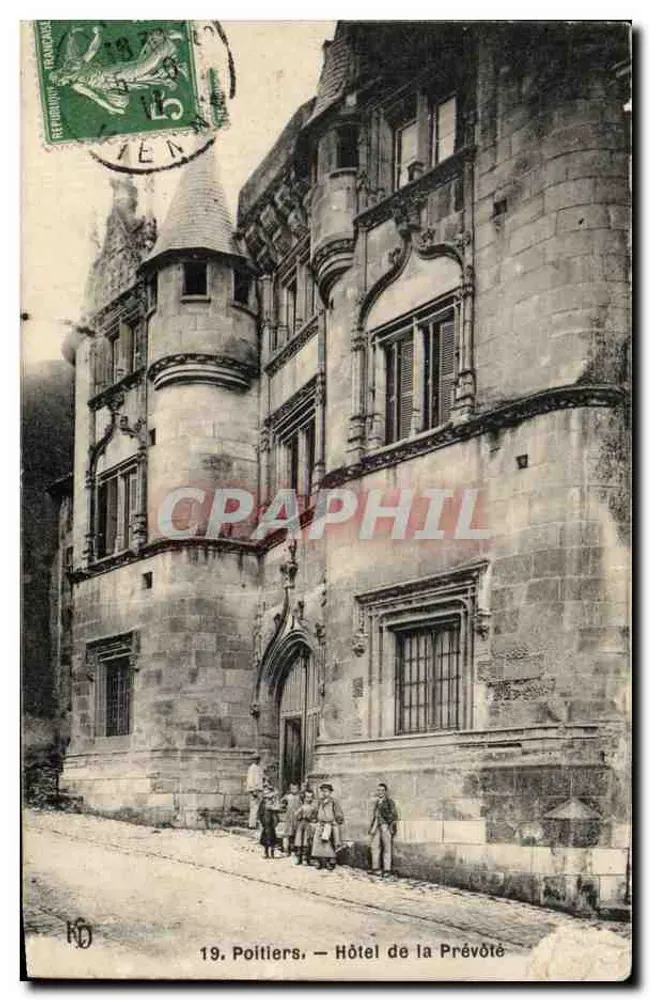 Poitiers — Hotel da Prévôté — Editor: N.D. (não identificado), n° de série 19 - Frente