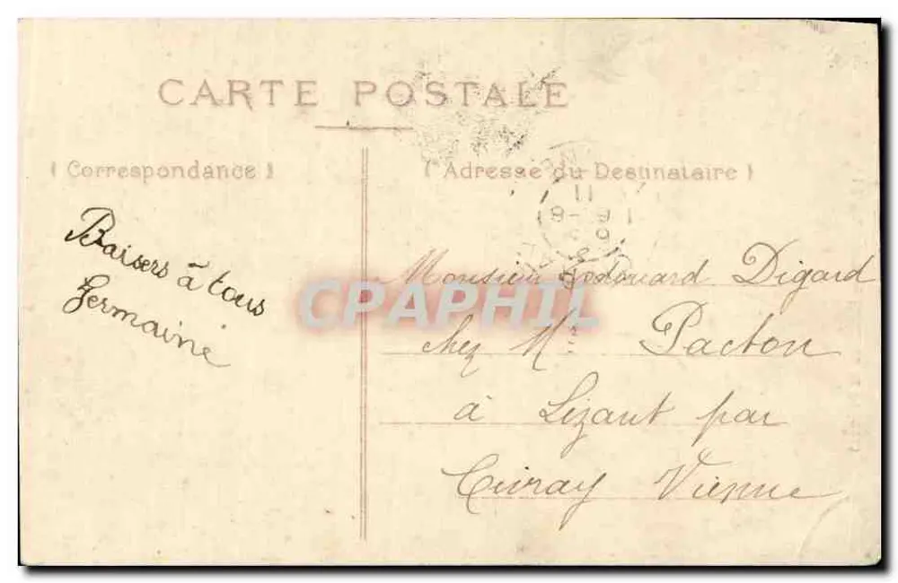 Poitiers — Hotel da Prévôté — Editor: N.D. (não identificado), n° de série 19 - Verso