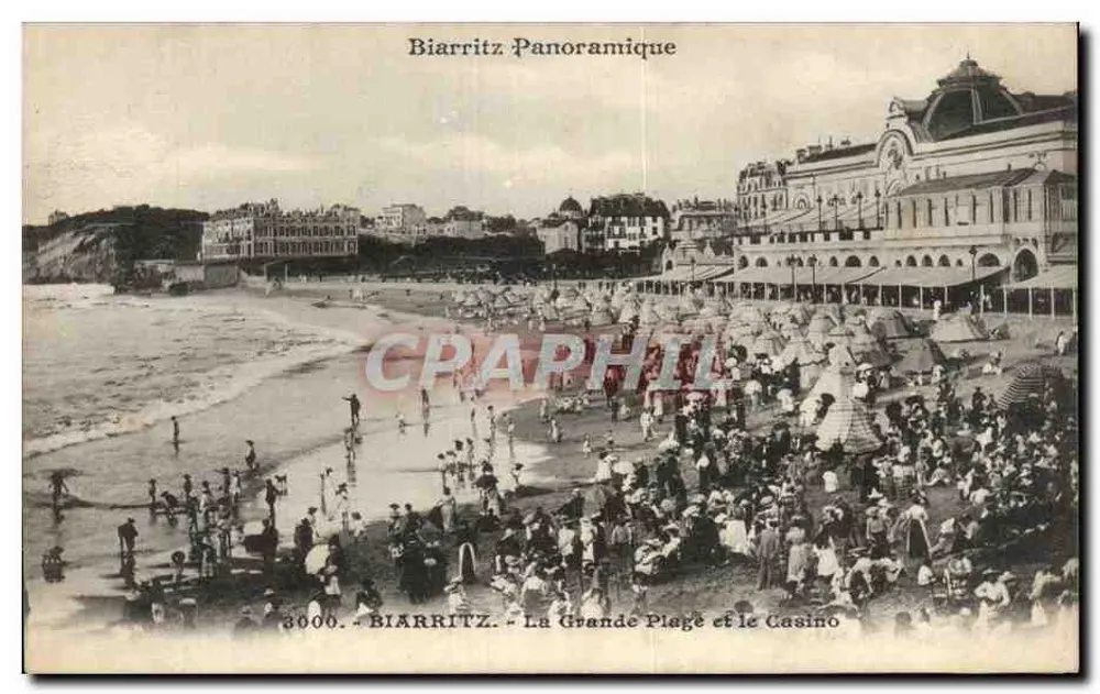 Biarritz Panoramisch — La Grande Plage und das Casino — Ausgabe des Geschäfts 'Au Souvenir' - Vorderseite