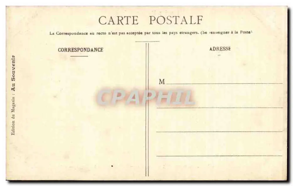 Biarritz Panoramisch — La Grande Plage und das Casino — Ausgabe des Geschäfts 'Au Souvenir' - Rückseite