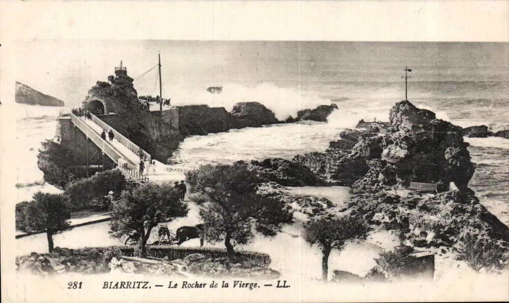 Biarritz — O Rocher de la Vierge — LL. n° 281 - Frente