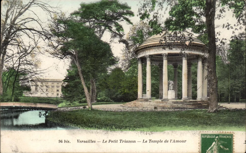 Versailles — Der Petit Trianon — Der Tempel der Liebe — Héliotypie Bourdier-Faucheux - Vorderseite