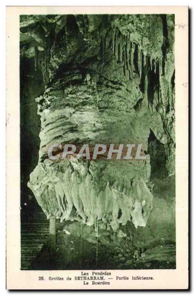 Os Pirineus — Grutas de BETHARRAM — Parte inferior. Le Bourdon - Frente