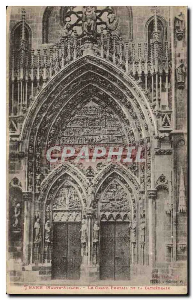 Thann (Haut-Rhin) - Der Große Portal der Kathedrale — Édition W. Nr. 1165 - Vorderseite