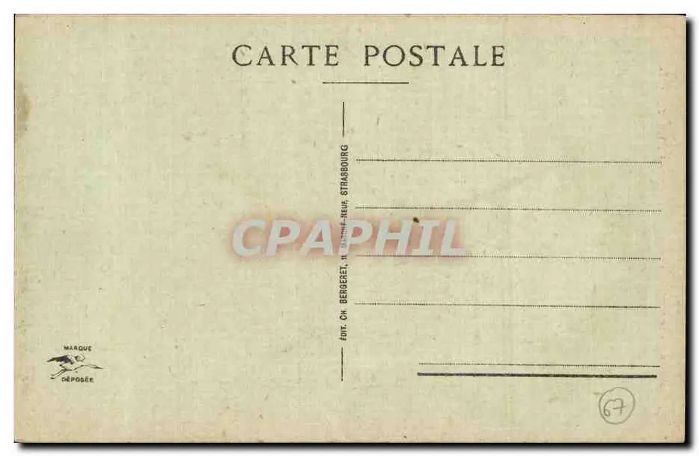 Straßburg - Die beleuchtete Kathedrale - 14. Juli 1919 - Rückseite