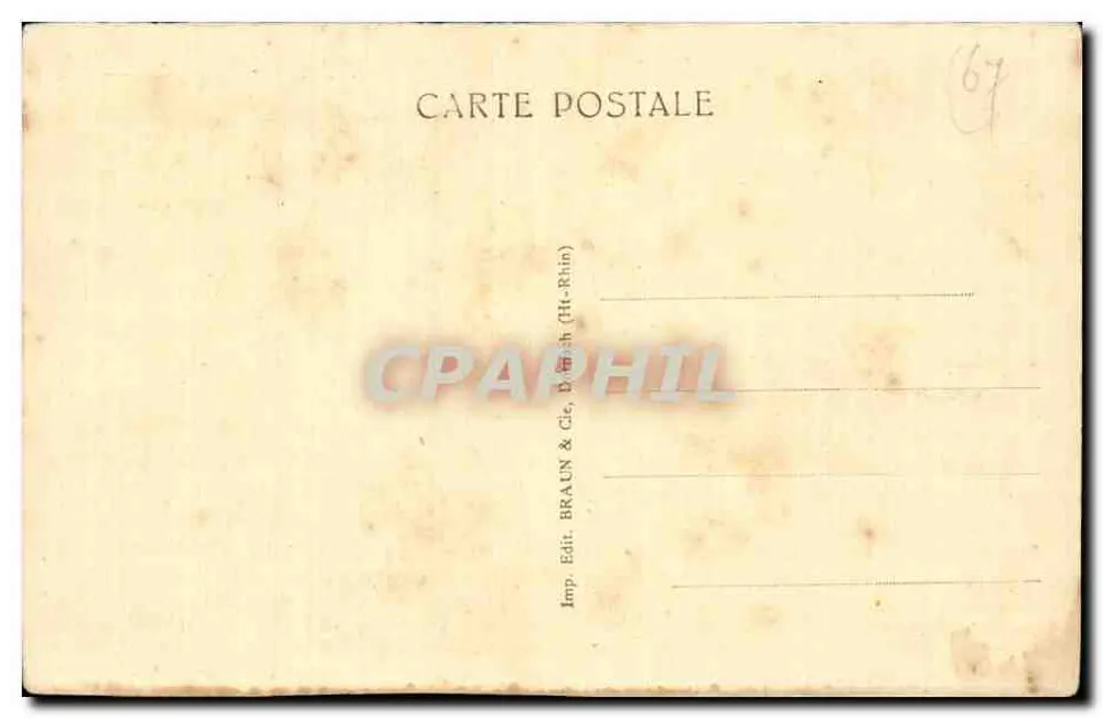 Estrasburgo — A Catedral — editor BRAUN & Cie, Détroit (H.-Rhin) n° 2793 A - Verso