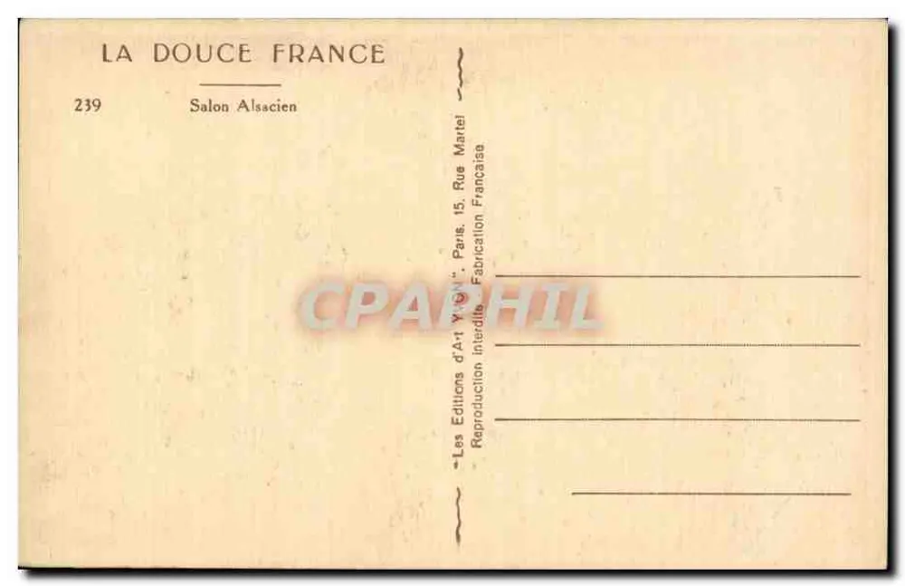 Salão Alemão — Editor: A Doce França, n° 239 - Verso
