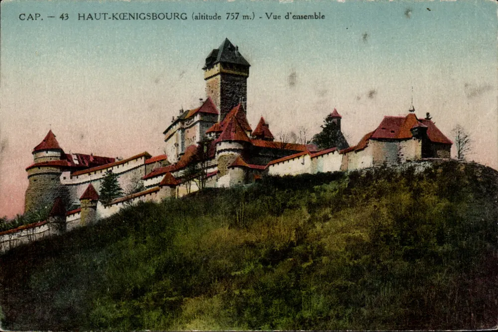 Haut-Kœnigsbourg (hoogte 757 m.) — Algemene uitzicht — CAP. 43 - Voorkant