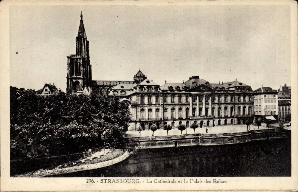 Straßburg - Die Kathedrale und das Palais des Rohan — Verleger Ch. Berberet, n° 296 - Vorderseite