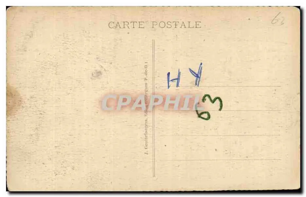 Châtelguyon - Cume do Calvaire - Mesa de Orientação - Verso