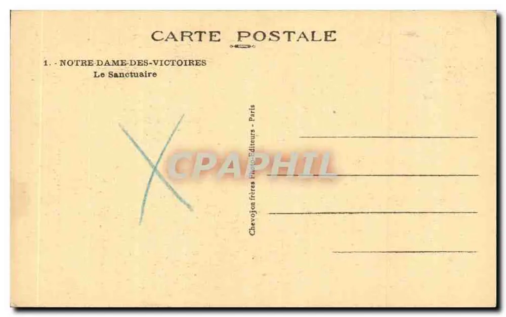 Notre-Dame-des-Victoires — Der Heiligtum — Chevojen frères, Paris - Rückseite