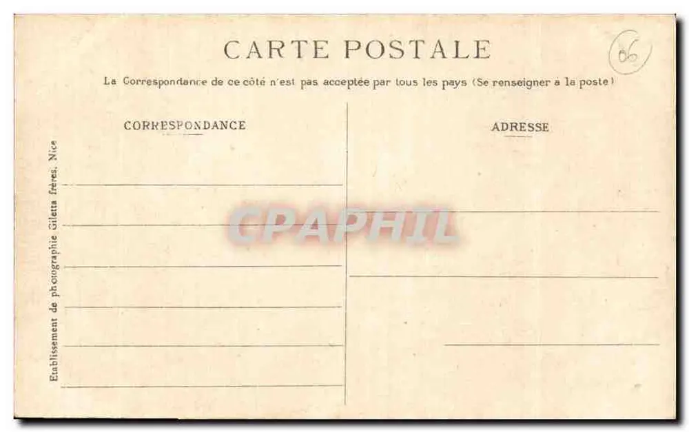 CANNES — Promenade du Midi, durch einen Meeressturm — Edition Gilettà, Fotografie, Nice - Rückseite
