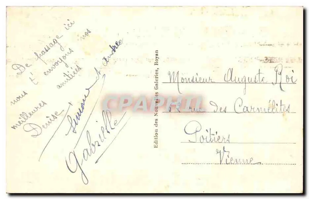 Meschers - Die Höhlen und die Klippen — Edition des Nouvelles Galeries, Royan - Rückseite