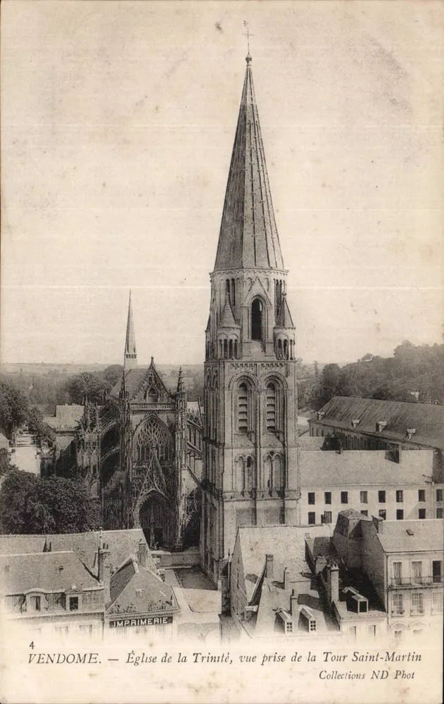 Vendôme — Kirche der Dreifaltigkeit, Aufnahme von der Tour Saint-Martin — ND Phot Druckerei - Vorderseite