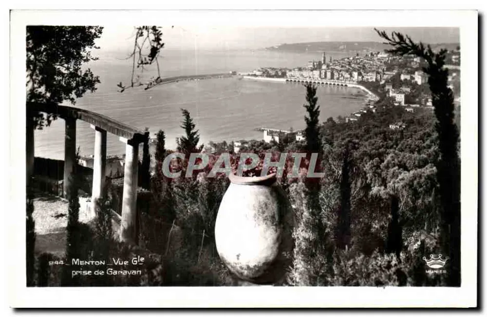 Menton — Uitzicht op Ganavan — Uitgave Art Munier, n° 844 - Voorkant