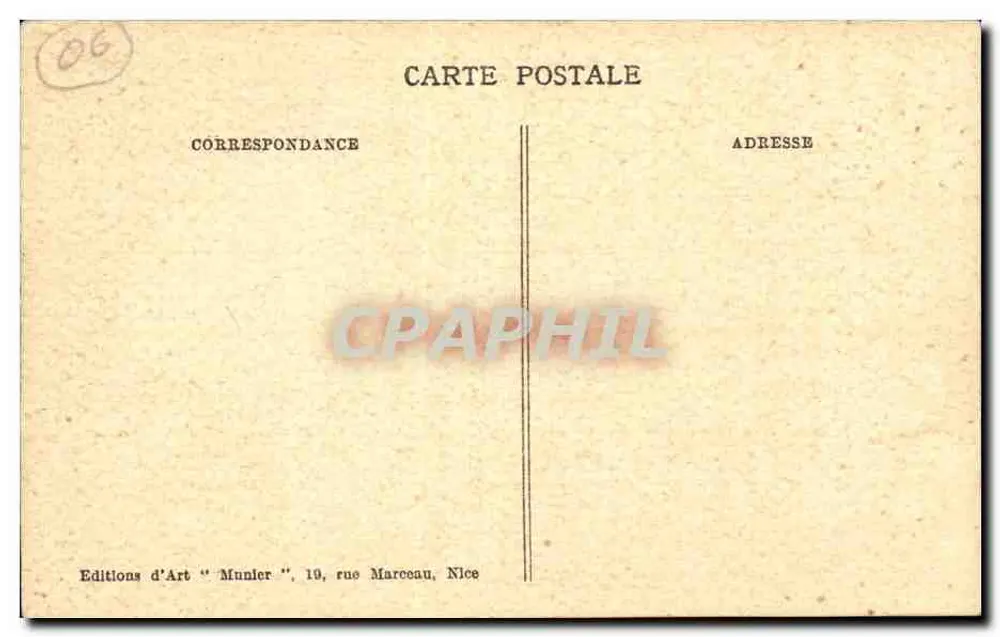 Menton — A Velha Cidade — Foto Munier, n°302 - Verso
