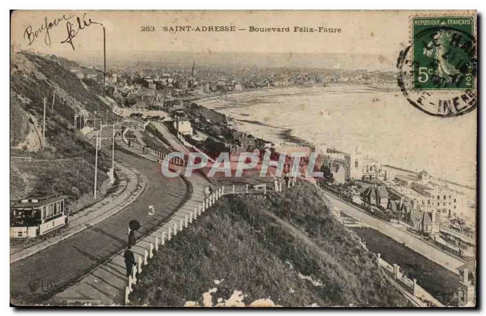 Saint-Adresse — Boulevard Félix-Faure — Editor E. P. D. n°263 - Frente