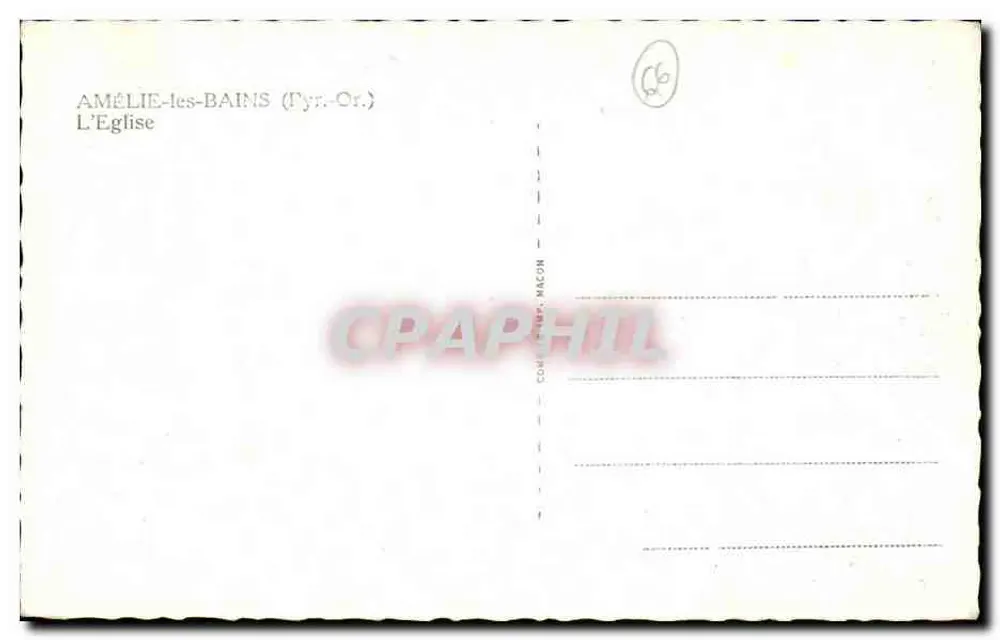 Amélie-les-Bains — La Chiesa — Cîm - Verso