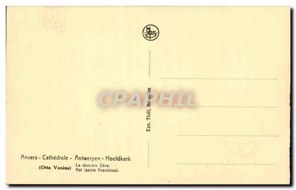 Het laatste Avondmaal — Antwerpen - Hoofdkerk — Otto Venius - Achterkant