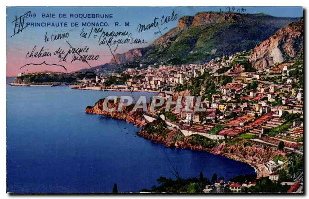 Baía de Roquebrune — Principado de Mônaco — R.M. — n°269 - Frente