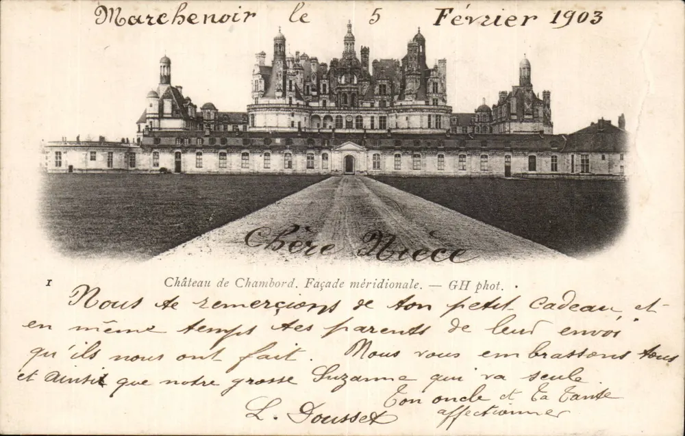 Castelo de Chambord — Facha meridional — GH fot. - Frente