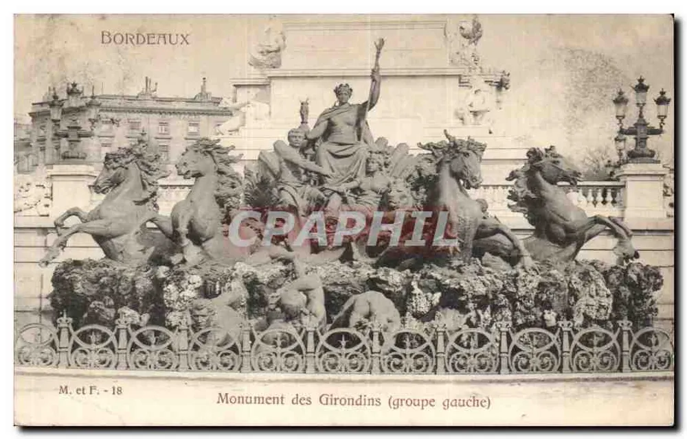 Bordeaux — Monumento dos Girondinos (grupo à esquerda) — M. e F. -18 - Frente