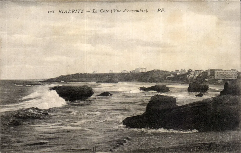 Biarritz — A Costa (Visão geral) — PP. n°128 - Frente