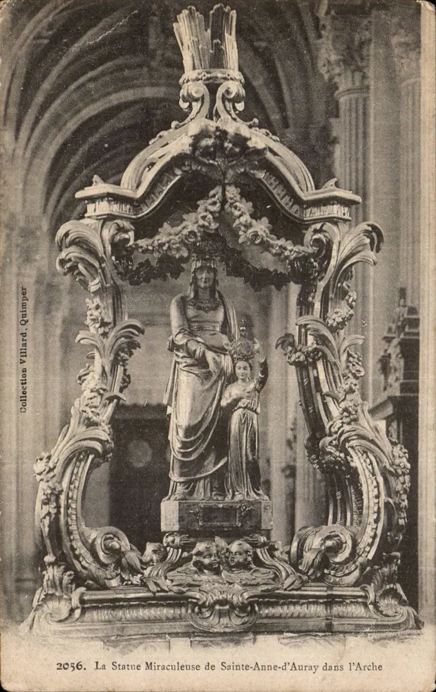 Wunderbare Statue der heiligen Anne d'Auray in der Arch — Sammlung Villiard, Quimper, n° 2056 - Vorderseite