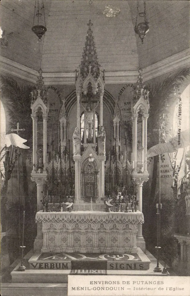 MÉNIL-GONDOUN - Innenansicht der Kirche — H. COSSE, Verlag - Vorderseite