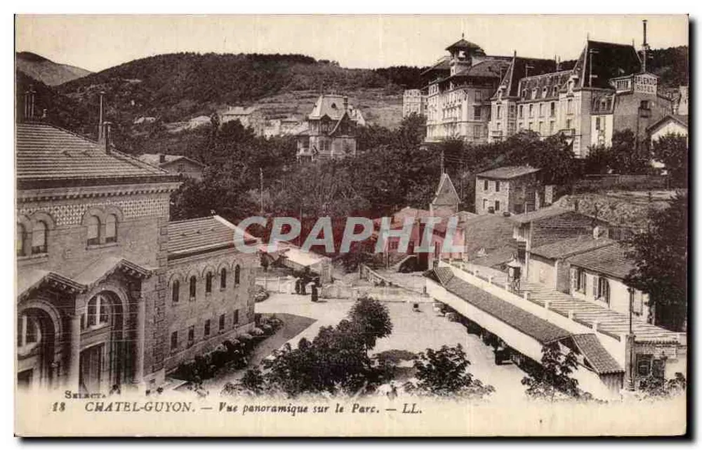 Châtel-Guyon — Panoramiczny widok na Park — Selacta 18 - Awers