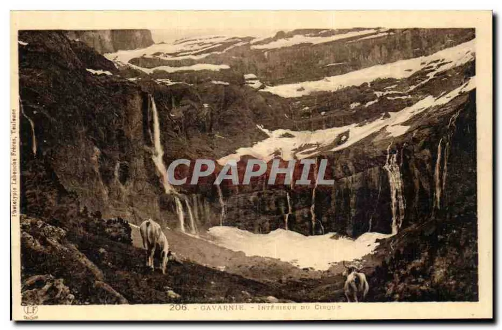 Gavarnie - Interior do Cirque — Thérytypo Lahmouch Frères, Toulouse, n° 206 - Frente