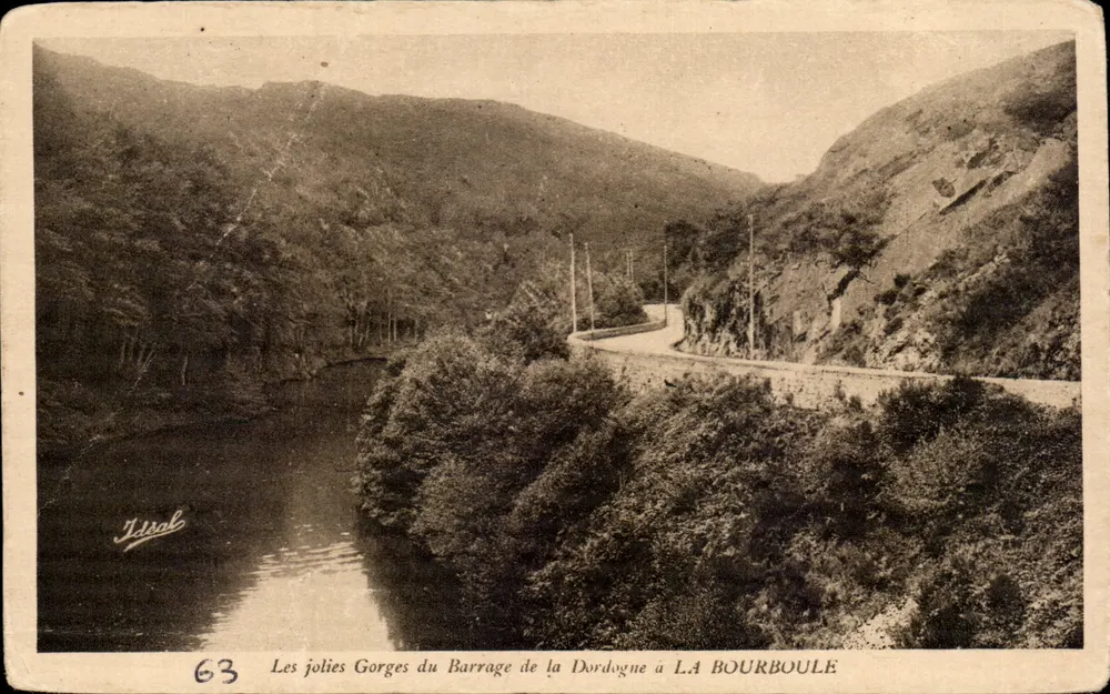 Die schönen Schluchten des Dordogne-Staudamms in LA BOURBOULE — Verlag Idsal, n° 63 - Vorderseite