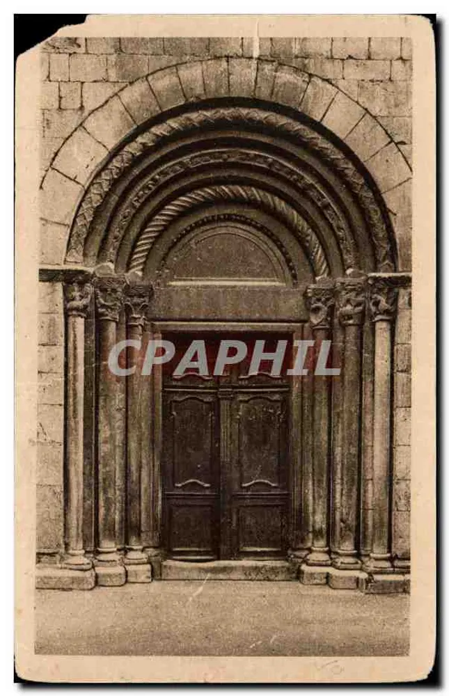 Portail de l'Église d'Espira-de-l'Agly — éditeur Brun frères, 22, boulevard Augustins, Perpignan - Vorderseite