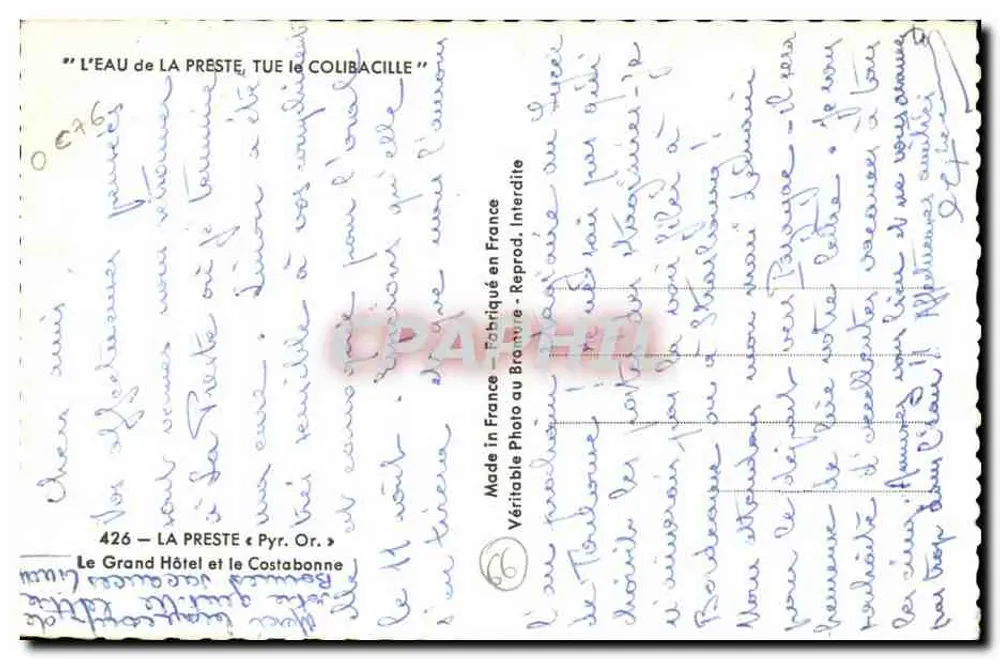 Das Grand Hotel und Costabonne — Pyrénées-Orientales — Verlag Grapariti - Rückseite
