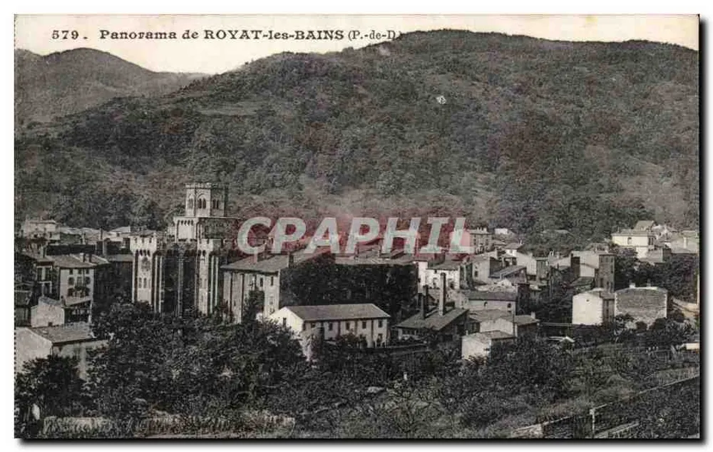 Panorama de ROYAT-les-BAINS (P.-de-D) — n° 579 — editor no visible - Anverso
