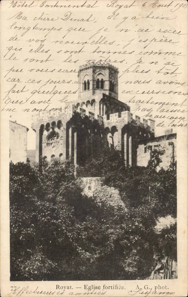 Royat — Verstärkte Kirche — A.G., Foto. (Nr. 77) - Vorderseite
