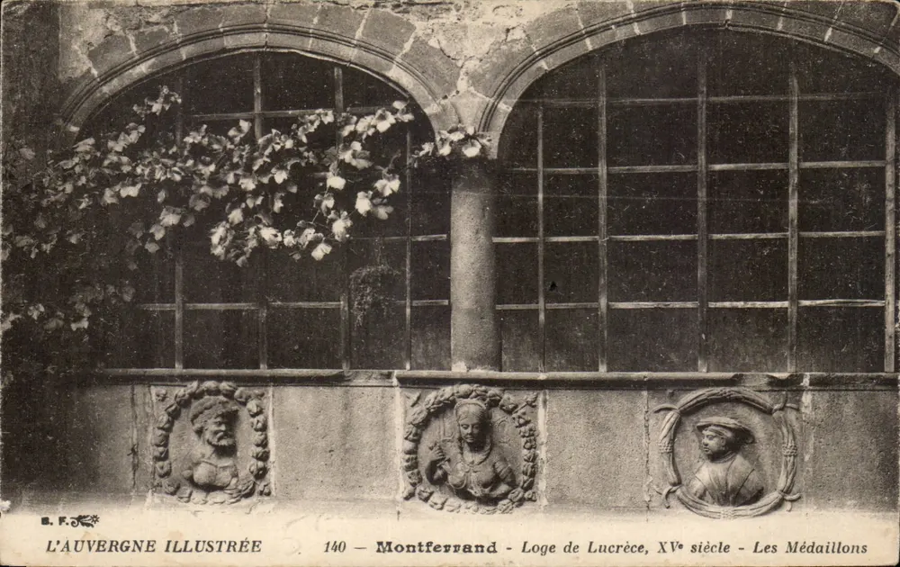 Montferrand - Loge de Lucrèce, 15. Jahrhundert — Die Medaillons — L'Auvergne Illustrée n°140 - Vorderseite