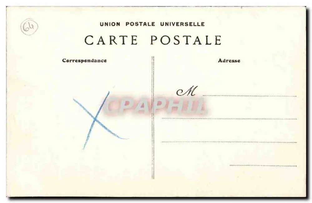 BIARRITZ — Tempestade no Rocher de la Vierge — Edição do Magasin : Au Souvenir, 14, rue Ma agrau, Biarritz - Verso