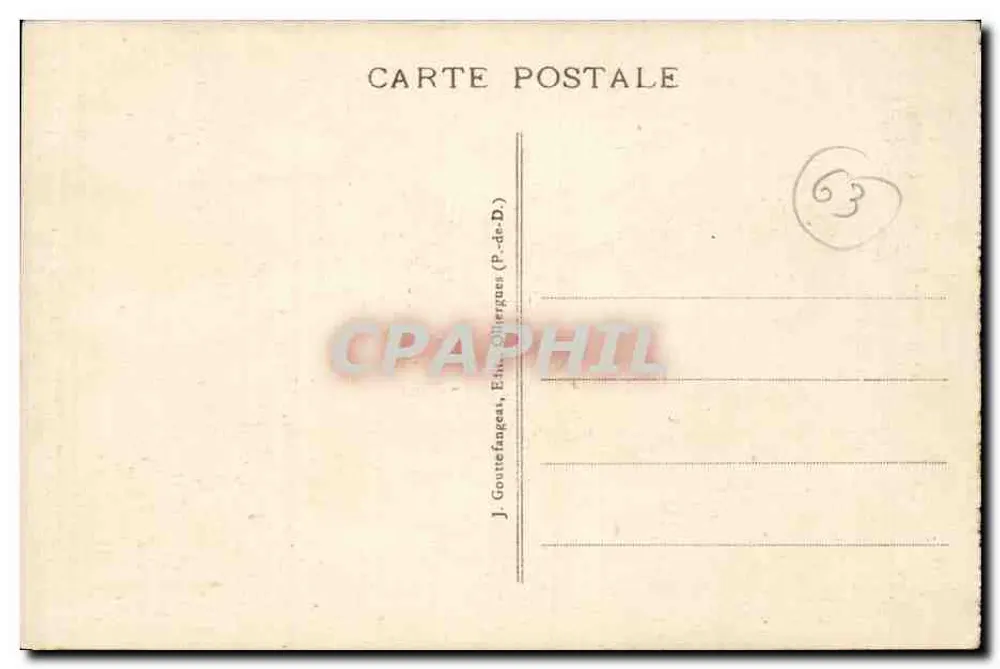 Thiers — Wasserfall Creux de l'Enfer — Auvergne, Verlag a.d.o., Nr. 239 - Rückseite