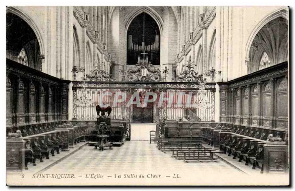 Saint-Riquier — Die Kirche — Die Chorbanken — LL. - Vorderseite