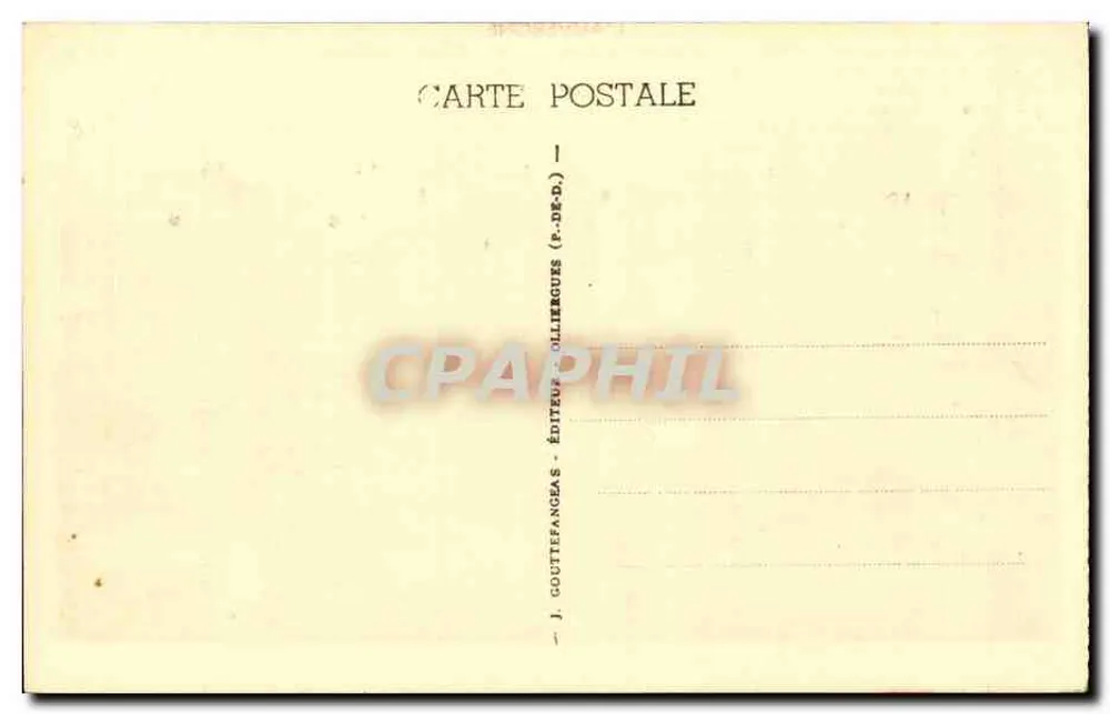Nördliche Kette der Dômes mit ihren Kratern — Auvergne — G.D'O. 558 - Rückseite