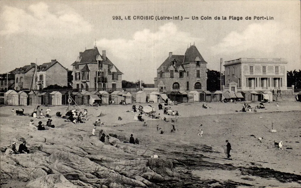 Le Croisic (Loire-Inf.) — Ein Stück der Strand von Port-Lin — Verlag F. Chapeau, Nantes, Nr. 293 - Vorderseite