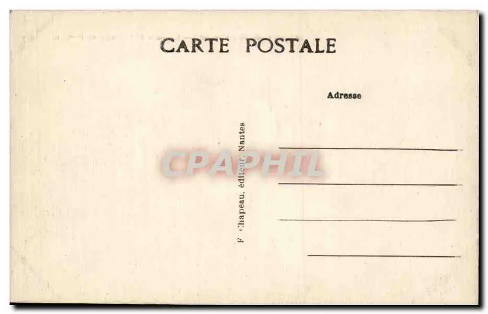 Le Croisic (Loire-Inf.) — Ein Stück der Strand von Port-Lin — Verlag F. Chapeau, Nantes, Nr. 293 - Rückseite